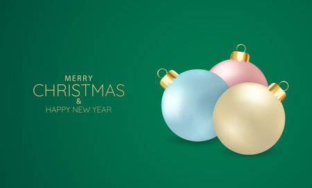 Vector illustration of Christmas and New Years. Christmas composition with Christmas ornament.のイラスト素材