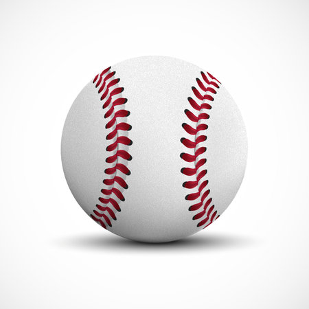 Baseball ball isolated on white background. Vector illustration.のイラスト素材