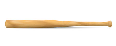 Baseball bat isolated on white background. Vector illustration.のイラスト素材