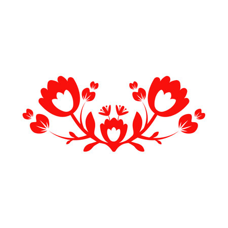 Folk Floral pattern. Decorative element.のイラスト素材