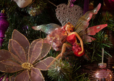 Happy New Year. Christmas tree toysの写真素材