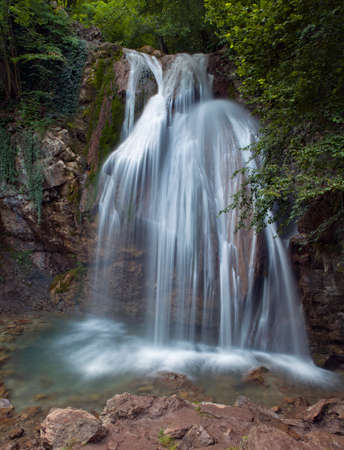 A trip to the waterfalls of the Crimean peninsulaの写真素材