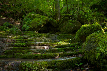 A journey through the mountains of Adygeaの写真素材