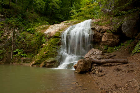 Waterfalls. A journey through the mountains of Adygeaの写真素材