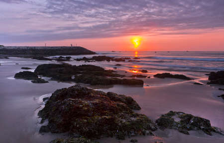 Sunrises on the coast of South Vietnamの写真素材