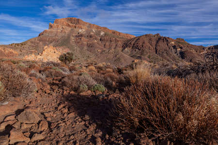 Martian landscapes near the Teide volcano. Tenerife island.の写真素材