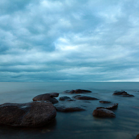 Beautiful seascape. Composition of nature. Long exposure.の写真素材