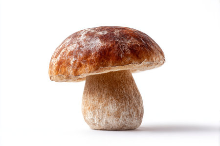 Boletus edulis mushroom isolated on a white background.の素材