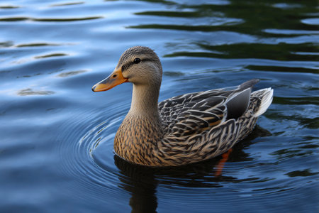 duck on the lake, close-up of head and neckの素材