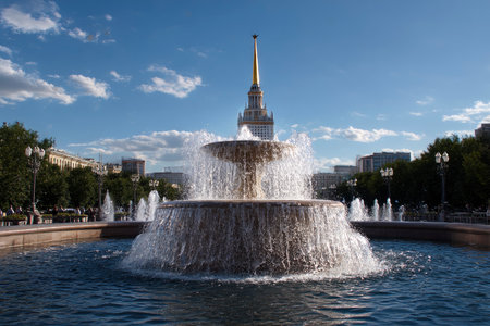 Fountain in the center of Moscowの素材
