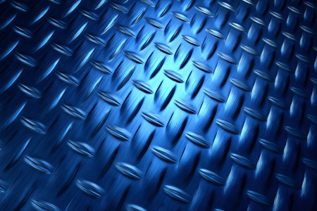 blue metal background or texture with some reflected light and some spots on itの素材