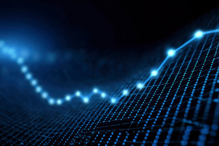 Abstract technology background. Big data concept. 3d rendering toned imageの素材