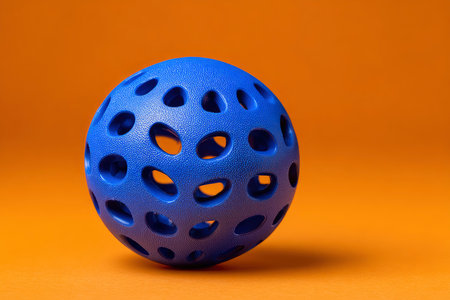 Empty wooden table with open door and garden view background. For product displayの素材