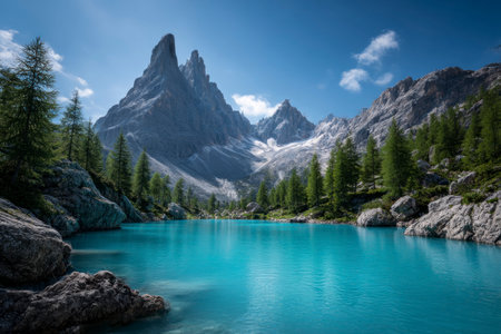 Lago di Torre, Tre Cime di Lavaredo, Dolomites, Italyの素材