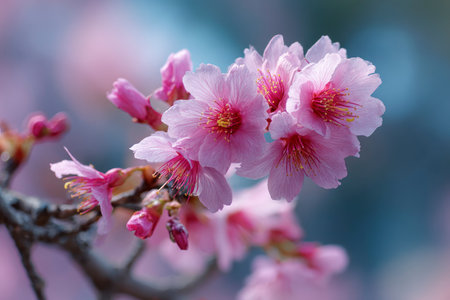 cherry blossom sakura flower blooming in spring season.の素材