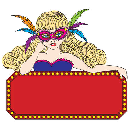 Carnival Woman Frameのイラスト素材