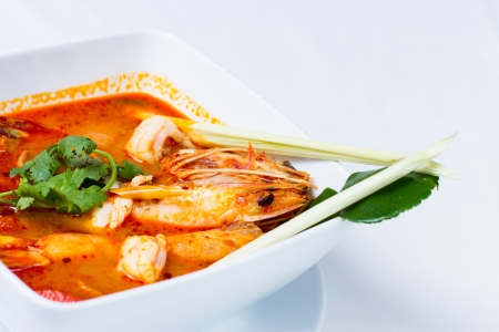 Tom Yum Goong, The most aromatic thai spicy & sour soupの写真素材