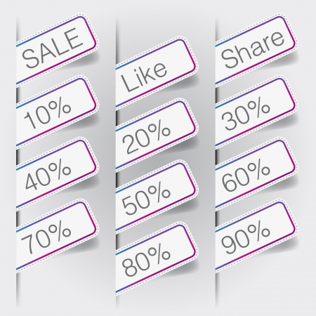 Discount labels simple designのイラスト素材