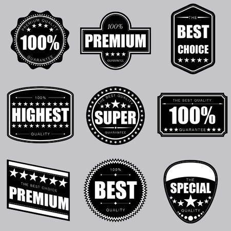 Collection of Premium Quality Retro Badges and Labelsのイラスト素材