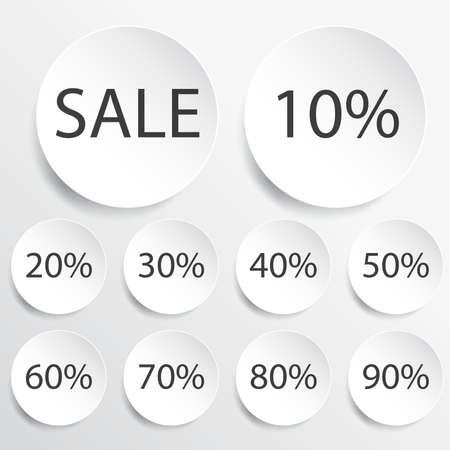 Discount labels circle minimal designのイラスト素材