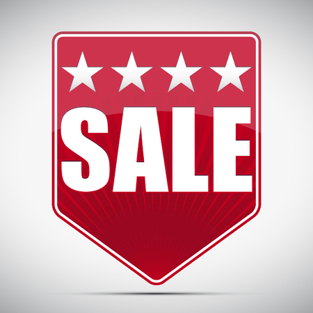 red tags saleのイラスト素材