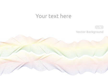Colored wavy lines on white background for your text のイラスト素材