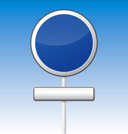 Isolated vector information road board with reflection のイラスト素材