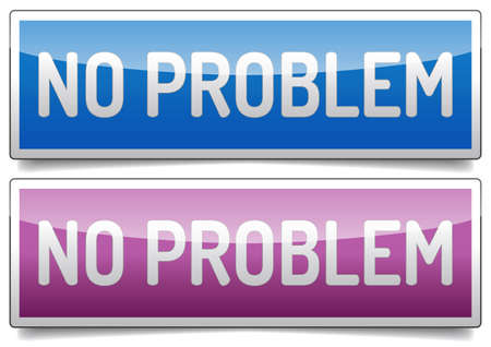 NO PROBLEM - Isolated message traffic board with shadow on white background.のイラスト素材