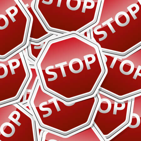 Traffic board symbol - sticker style collection with shadow.のイラスト素材