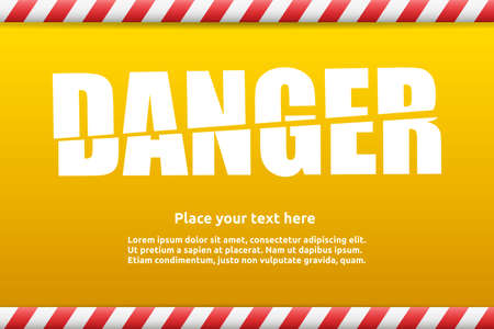 Danger warning sign template for your text with alert colorのイラスト素材