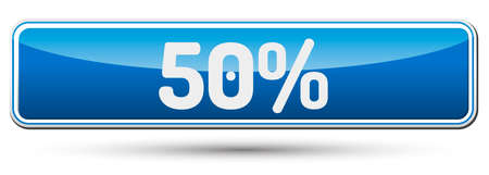 50% - Abstract beautiful button with text.のイラスト素材