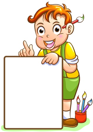 Frame Design Featuring the boy paintingの写真素材
