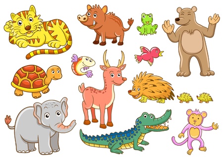 animals. EPS10 File - simple Gradients, no Effects, no mesh, no Transparencies.All in separate group for easy editing.のイラスト素材