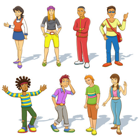 Group of  people cartoon. のイラスト素材