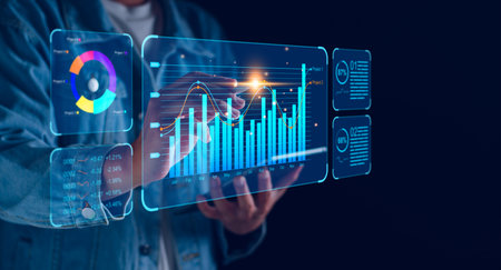 KPI key performance indicator business technology concept. Business executives use business news...