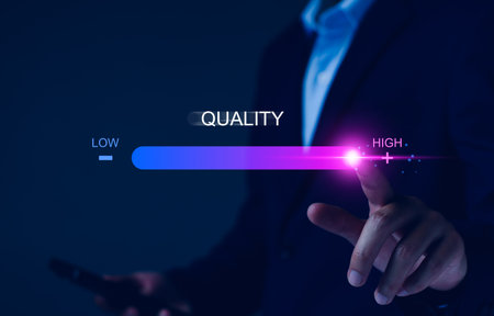 High Quality Assurance Concept. high quality assurance mark, good service, premium service...