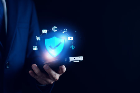 Network security system. Personal Data information on Tablet. Information and cyber security...