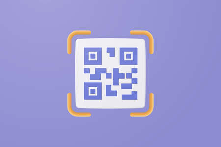 3d qr code scanning for online shopping concept, shopping special offer promotion and marketing of...