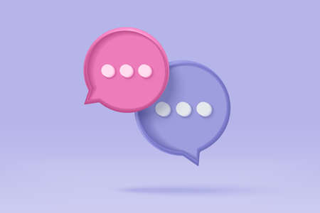 3D hashtag search link symbol on social media notification icon isolated on purple background. Comments thread mention or user reply sign with social media. 3d hashtag on vector render illustrationのイラスト素材