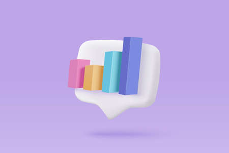 Leadership for successful new idea. Excellent business graph on background. under creative solution concept in 3D vector render on white background. 3d goal for business, bank, finance, investmentのイラスト素材