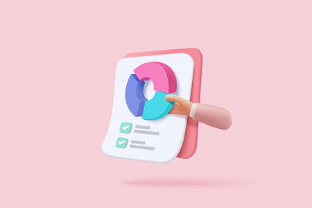 3d white clipboard task management todo check list on pink background, efficient work on project plan concept, assignment and exam, productivity solution icon. 3d icon vector render illustrationのイラスト素材