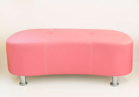 Pink leather sofaの写真素材