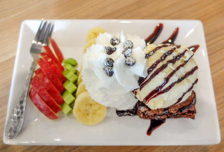 Fruity Ice cream. Selective focus