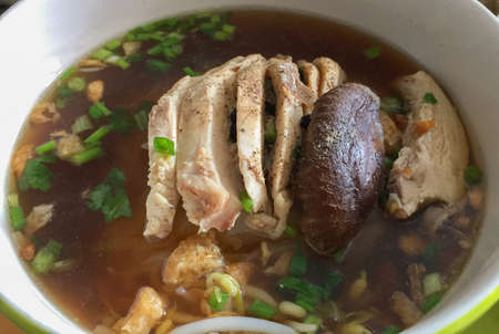 Chickens spices noodle soupの写真素材