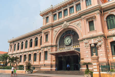 Ho Chi Minh City, Vietnam - March 7, 2013 : Saigon Central Post Officeのeditorial素材