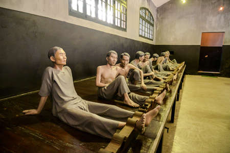 Hoa Lo Prison Museum in Hanoi, Vietnamのeditorial素材