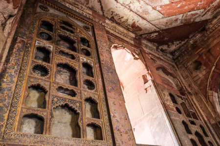 Inside of the Red Fort in Agra, Indiaのeditorial素材