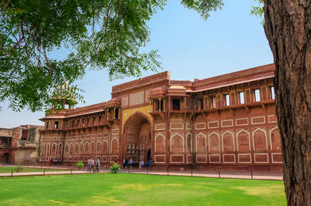 The Jahangir Palace inside the Red Fort in Agra, Uttar Pradesh, Indiaのeditorial素材