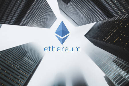 Concept of  Ethereum,  a Cryptocurrency secured chain , Digital money