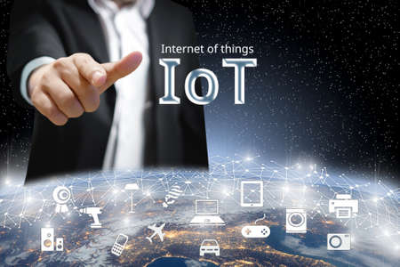 Concept of Internet of things (IOT) over world networkの写真素材